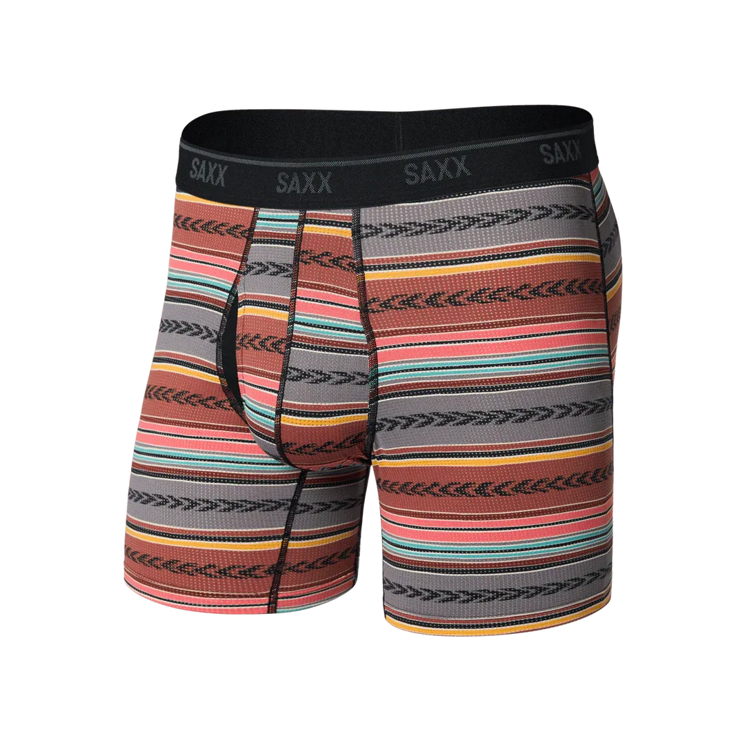 Saxx Quest Quick Dry Mesh BB Fly Globetrekker Stripe - Multi Colour