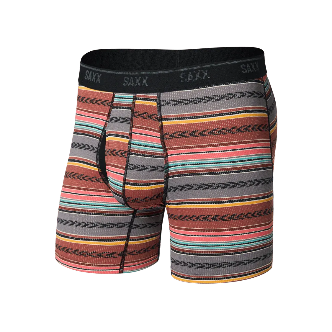 Saxx Quest Quick Dry Mesh BB Fly Globetrekker Stripe - Multi Colour