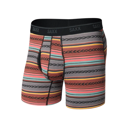 Saxx Quest Quick Dry Mesh BB Fly Globetrekker Stripe - Multi Colour