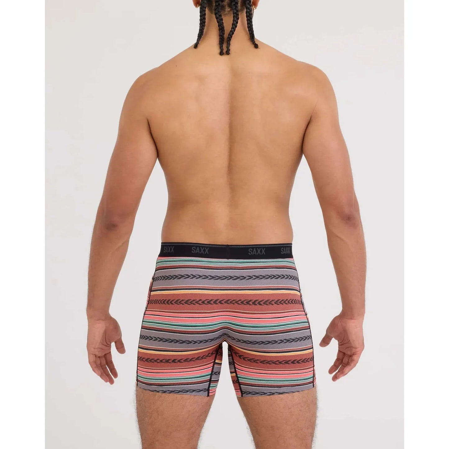 Saxx Quest Quick Dry Mesh BB Fly Globetrekker Stripe - Multi Colour