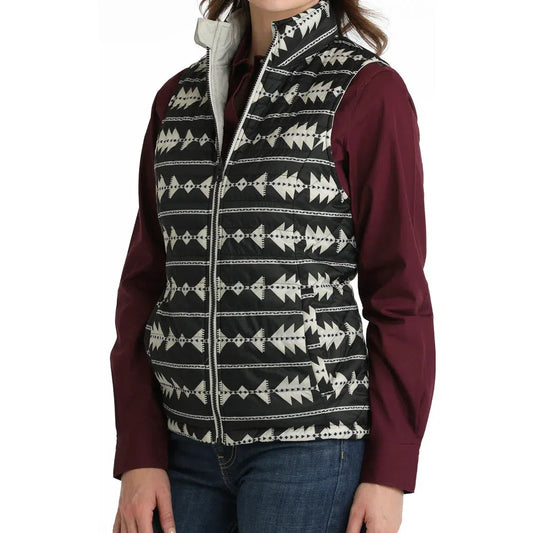 Cinch Women's Reversible Vest - Cream/Black