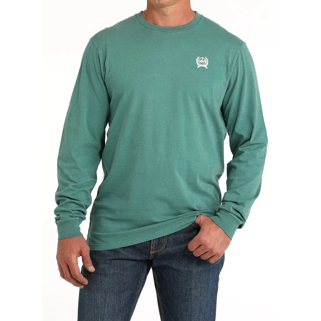 Cinch Men's Long Sleeve Tee Shirt - Green