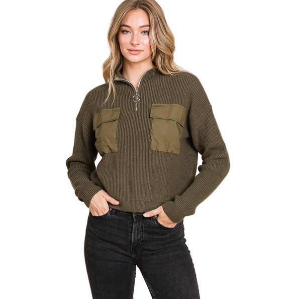 Vanilla Bay Women's High Neck Long Sleeve Knit Sweater