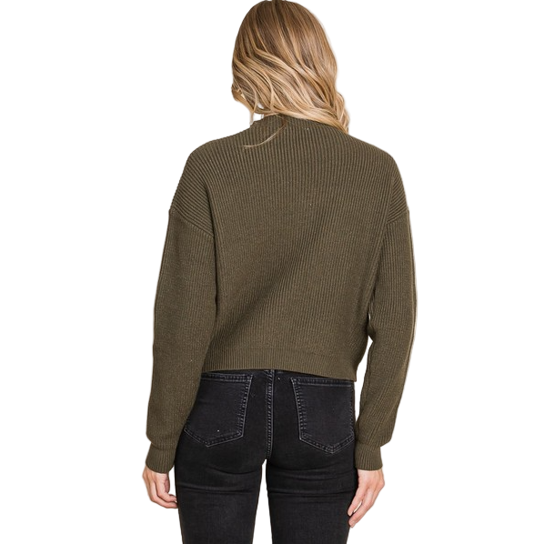 Vanilla Bay Women's High Neck Long Sleeve Knit Sweater