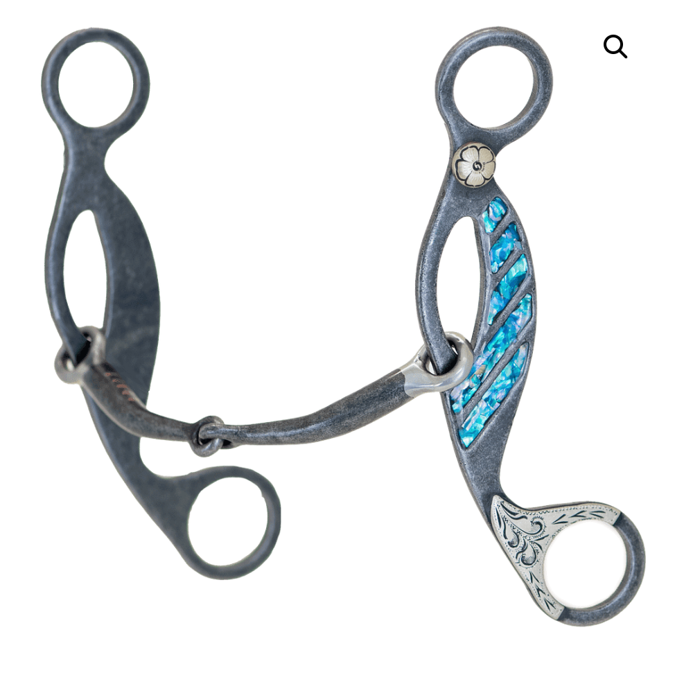 Cowboy Tack Turquoise Collection Smooth Snaffle Gag Bit