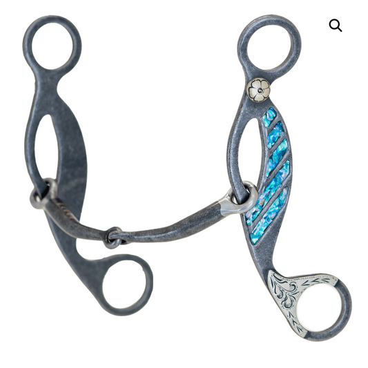 Cowboy Tack Turquoise Collection Smooth Snaffle Gag Bit