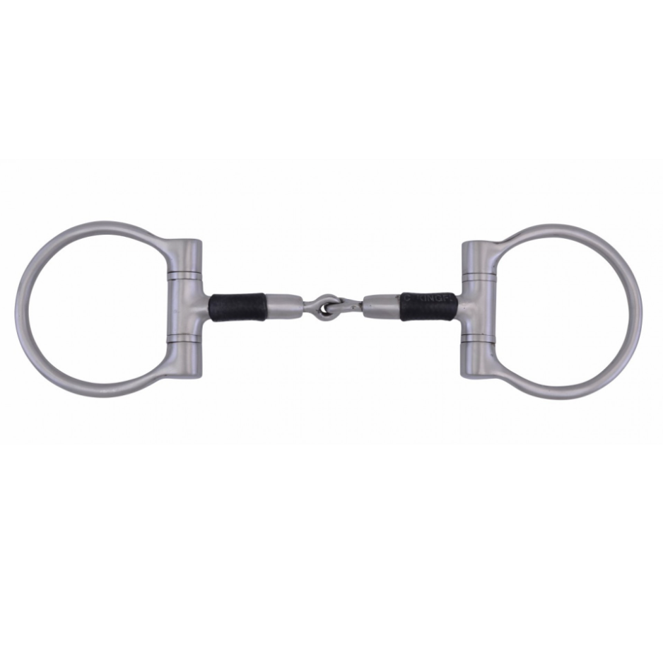 Metalab FG Reining Collection Clinician D-Ring Pinchless Snaffle w/Rubber Covered Bars