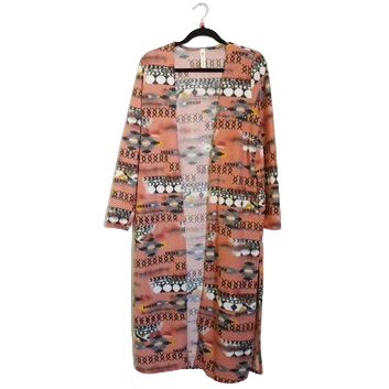 Vanilla Bay Women's Aztec Long Sleeve Open Cardigan w/Side Slits