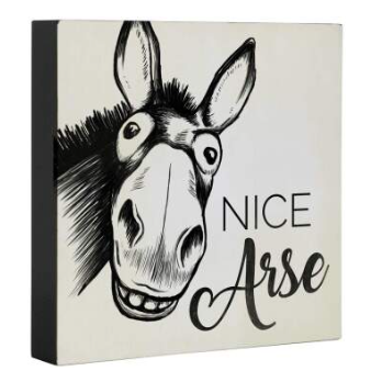 Edenborough Nice Arse Square Sitter - Black/White