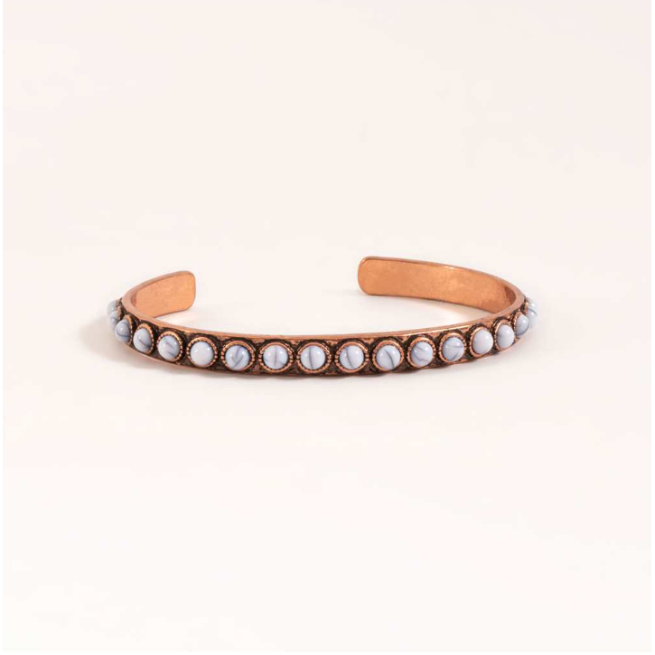 Edenborough Wild Spirit Bracelet Cuff - Copper/White