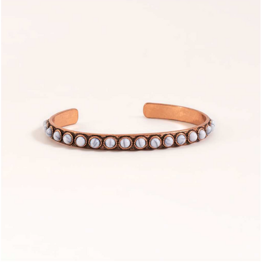 Edenborough Wild Spirit Bracelet Cuff - Copper/White