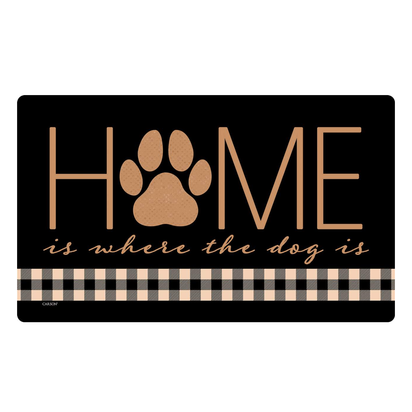 Edenborough Home is Where The Dog Is Mat - Black/Brown