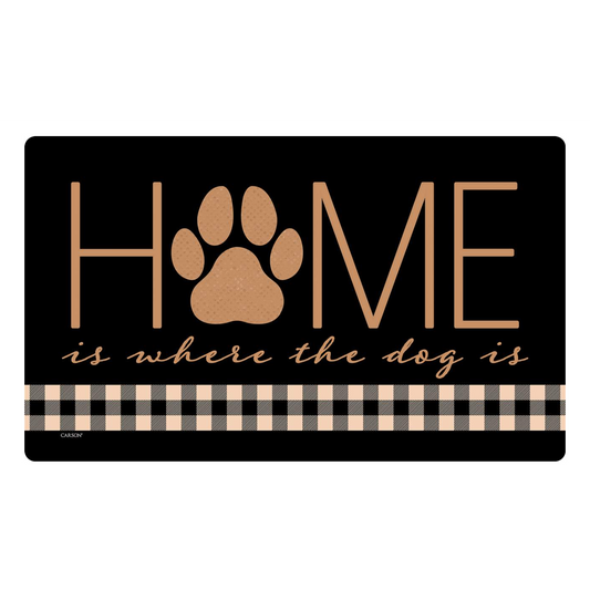 Edenborough Home is Where The Dog Is Mat - Black/Brown