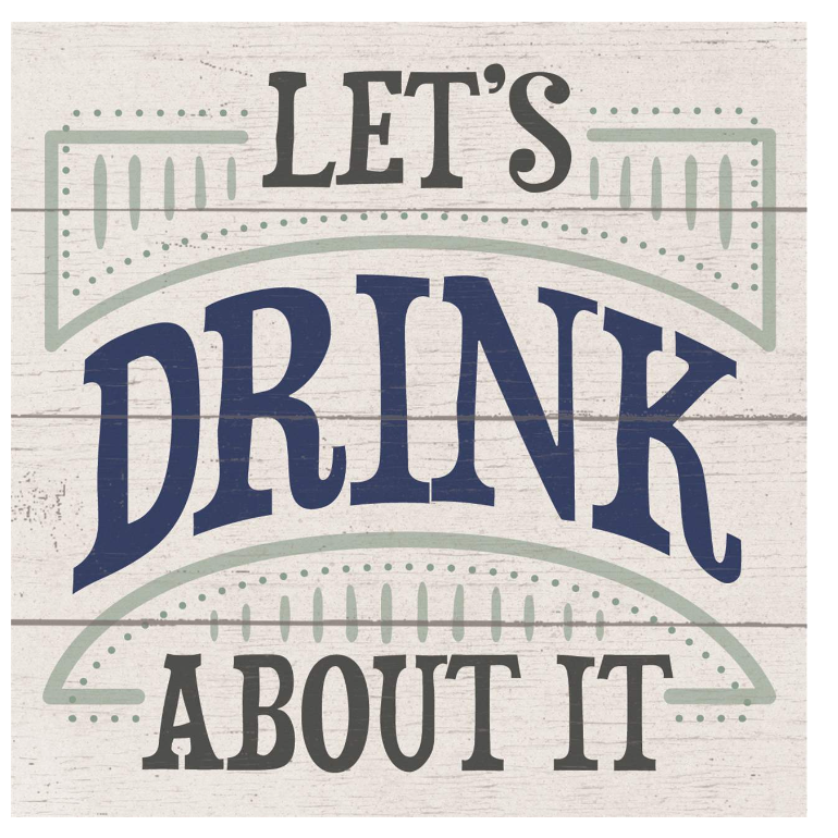 Edenborough 4" Square Coaster - Drink About It