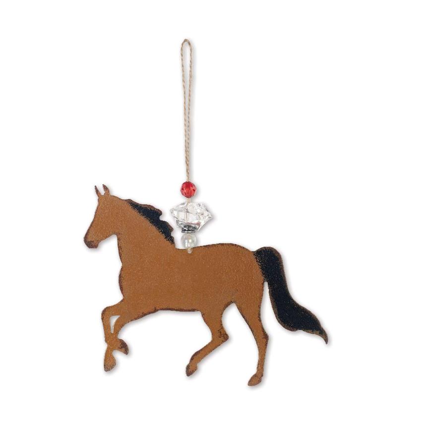 Edenborough Metal Ornament - Brown Horse