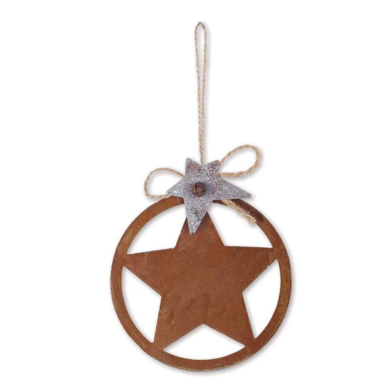 Edenborough Metal Ornament - Brown Star