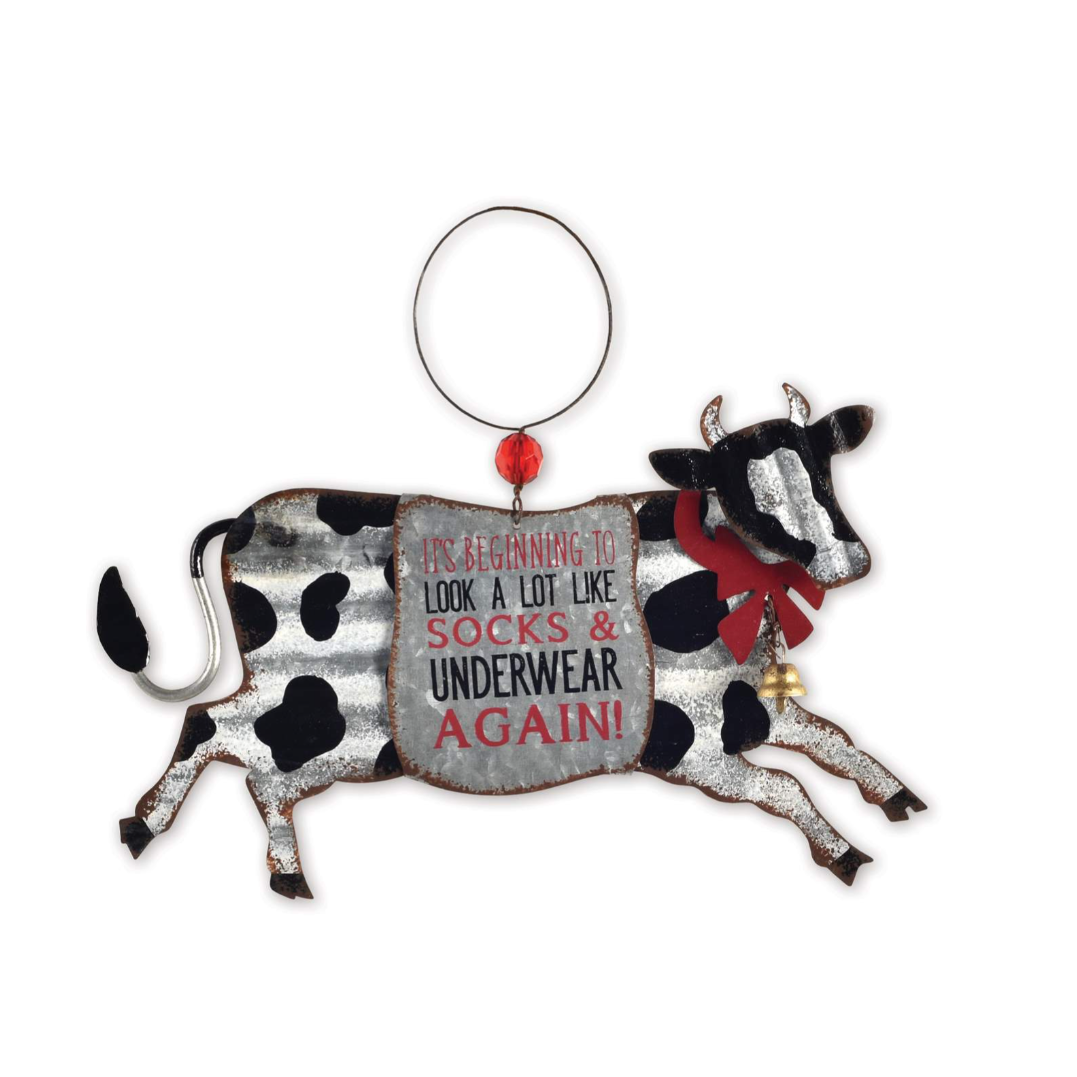 Edenborough Metal Ornament - Cow