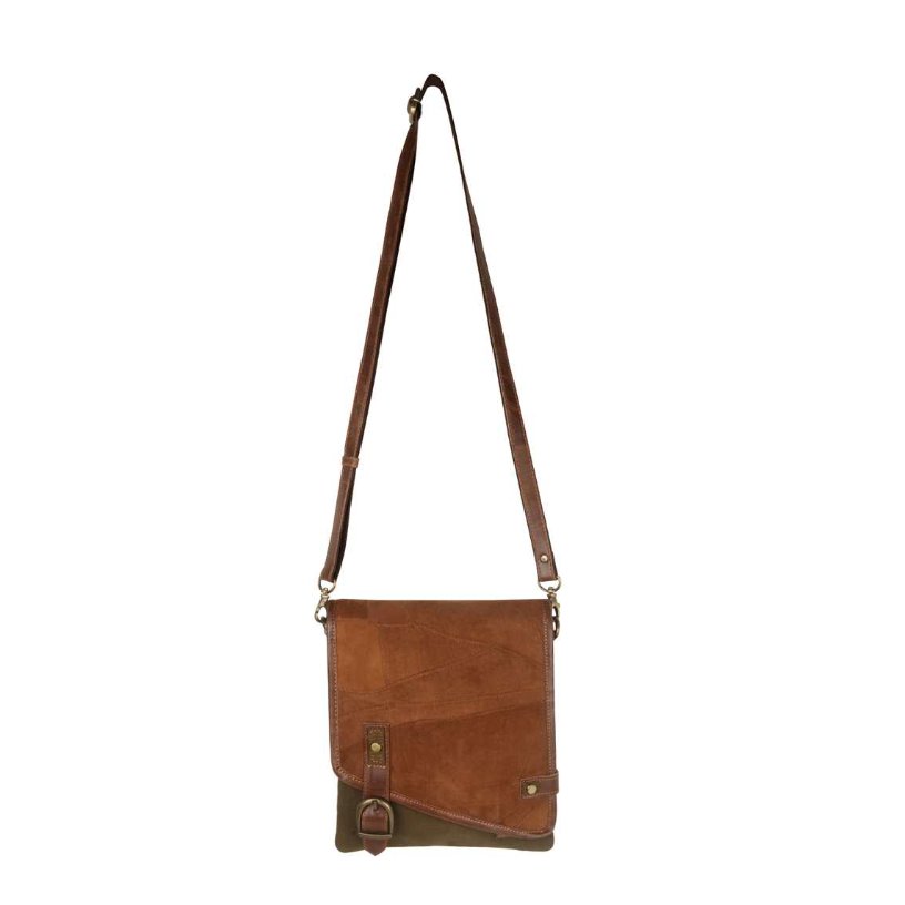 Edenborough Women's Medium Crossbody Bag - Camel/Khaki