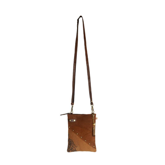 Edenborough Women's Small Brisk Crossbody Bag - Brown/Floral