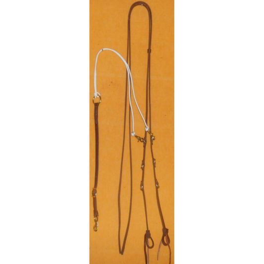 Irvine 5/8" Harness Leather Split Rein Martingale - Natural