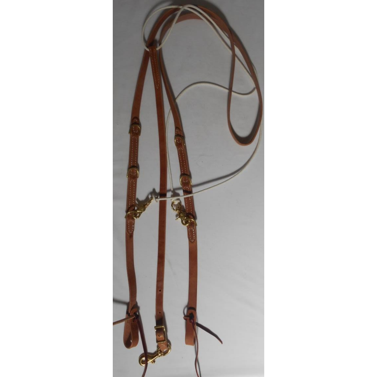 Irvine 5/8" Harness Leather Roping Rein Martingale