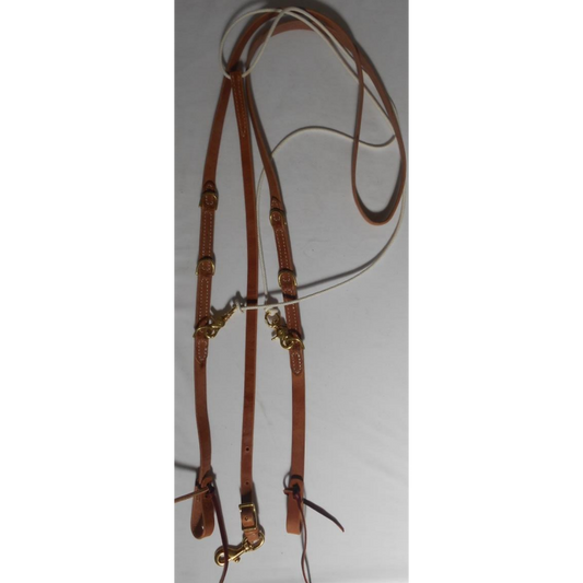 Irvine 5/8" Harness Leather Roping Rein Martingale