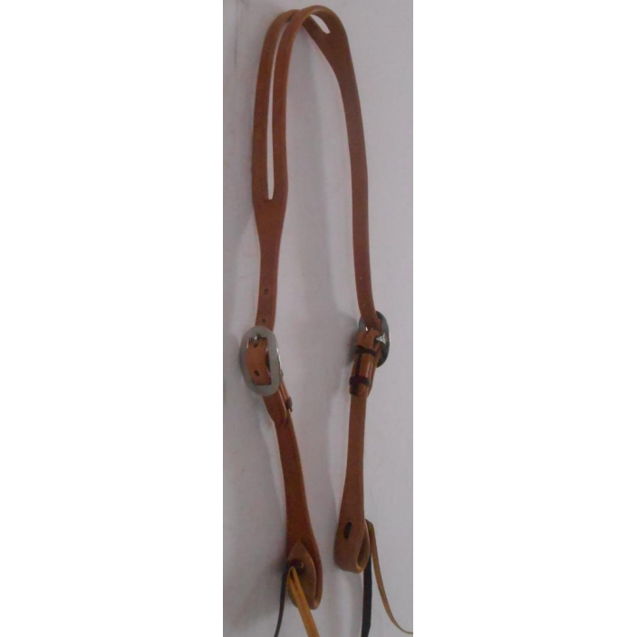 Irvine 2-Buckle Pineapple Knot Split Ear Headstall - Natural