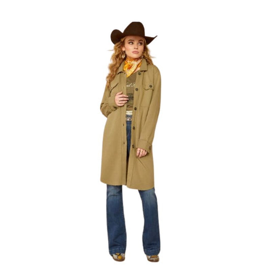 Ariat Women's Vagabond Long Shirt Duster - Burnt Olive