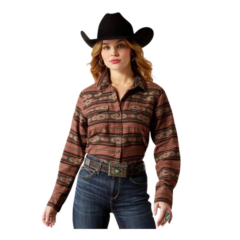 Ariat Women's Everyday Western Long Sleeve Shirt - Soft Silt Serape Print