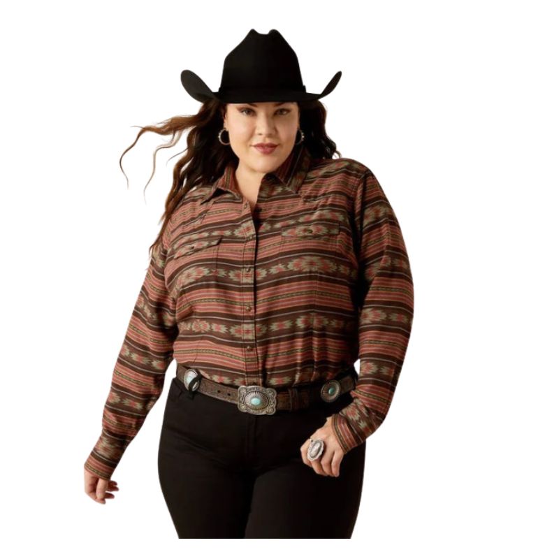Ariat Women's Everyday Western Long Sleeve Shirt - Soft Silt Serape Print
