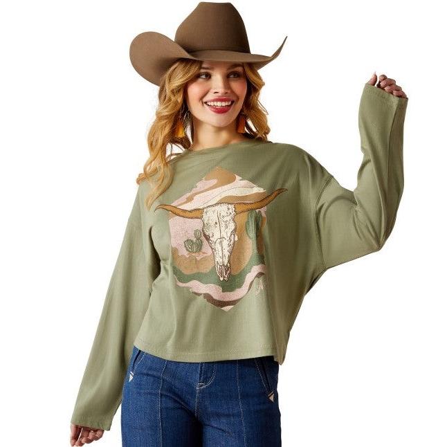 Ariat Women's Wanderer Long Sleeve Shirt - Sea Spray