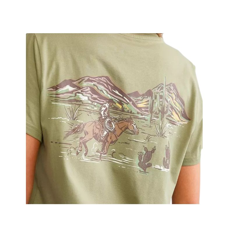 Ariat Women's Desert Scene Short Sleeve T-Shirt - Oil Green