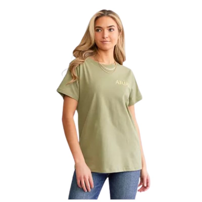 Ariat Women's Desert Scene Short Sleeve T-Shirt - Oil Green
