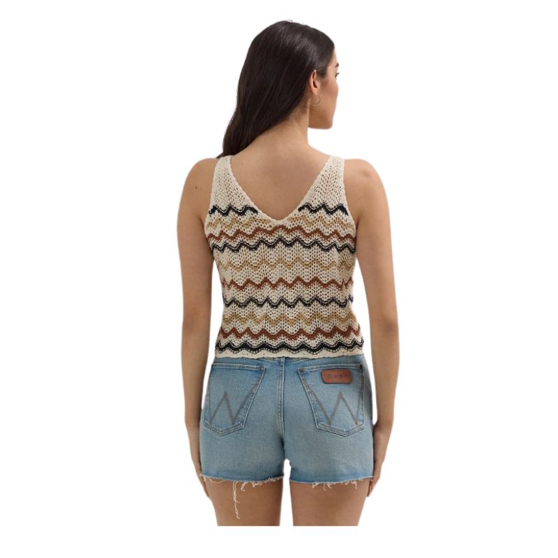 Wrangler Women's Retro Vintage Tank- White/Multi