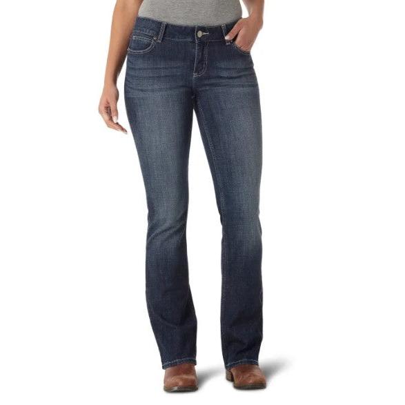 Wrangler Women's Mid Rise Boot Cut Jeans - Dark Wash