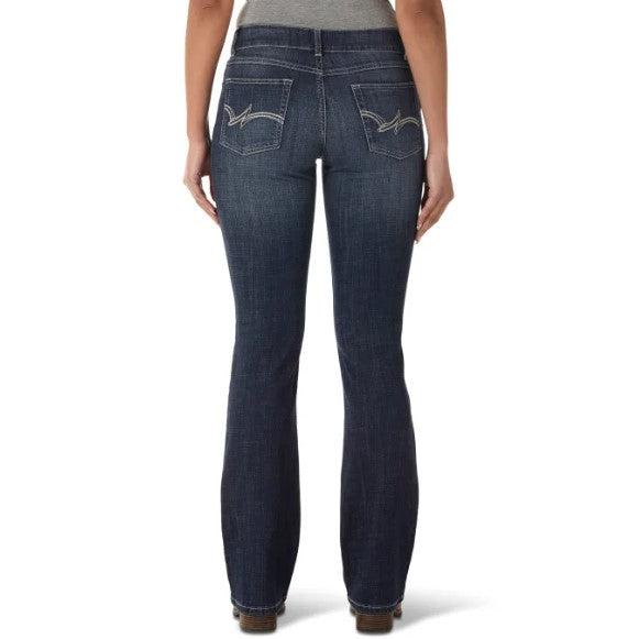 Wrangler Women's Mid Rise Boot Cut Jeans - Dark Wash