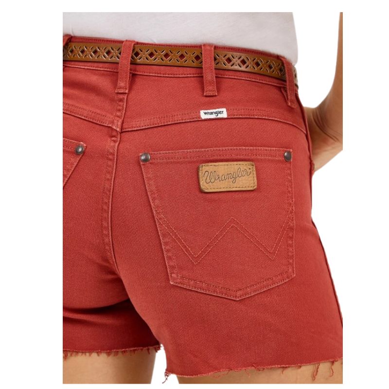 Wrangler Women's Retro High Rise Cowboy Shorts- Amber