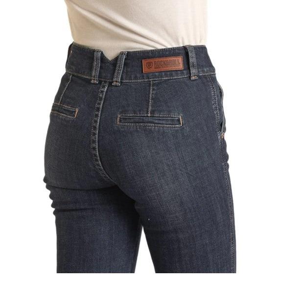 Rock & Roll Women's Dark Vintage High Rise Trouser