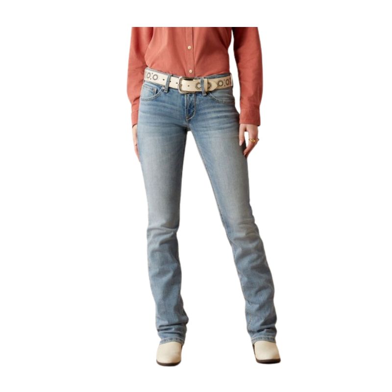 Ariat Women's Mid Rise Mallory Straight Leg Jeans - Oklahoma