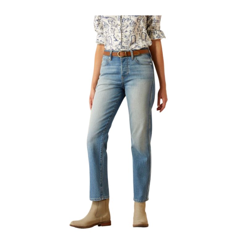 Ariat Women's High Rise Bridle Slim Straight Jean - Abeline - Irvine Tack & Western Wear