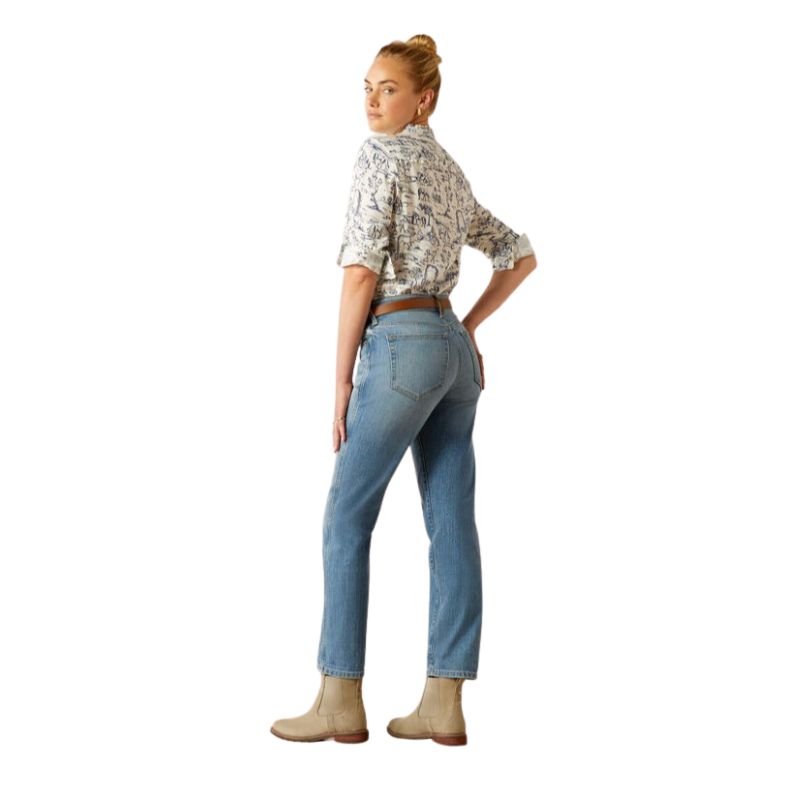 Ariat Women's High Rise Bridle Slim Straight Jean - Abeline - Irvine Tack & Western Wear