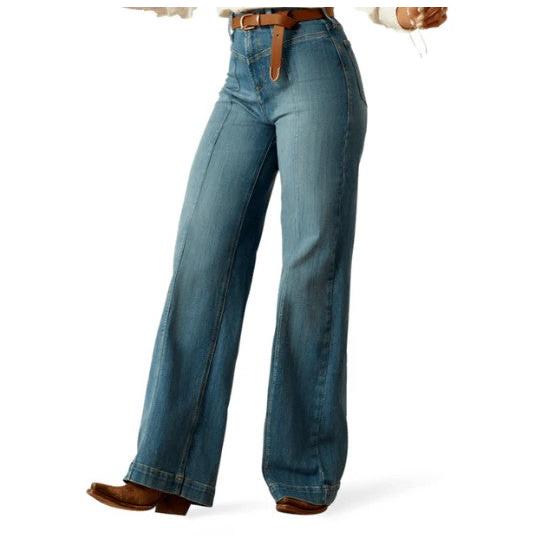 Ariat Women's Ultra High Rise Sloane Wide Leg Jeans-Delaware