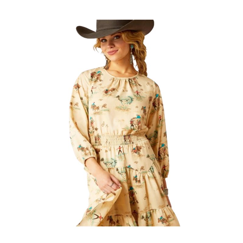 Ariat Women's Retro Ranch Print Dress