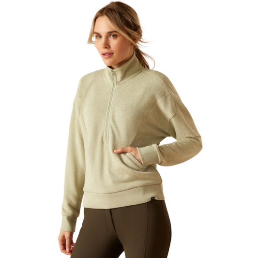 Ariat Women's Friday 1/2 Zip Sweatshirt - Heather Green
