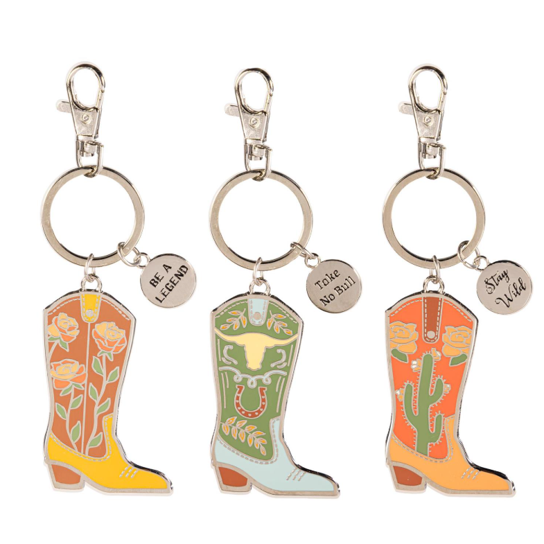 Evergreen  Harvest Blossom Boot Keychain