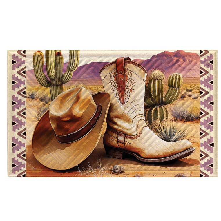 Evergreen Wild West Embossed Mat- Multi