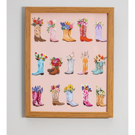 Evergreen Boots & Bows Cowboy Boots Canvas Wall Decor - 11 x 14