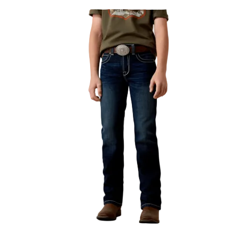 Ariat Boy's B5 Slim Kenneth Straight Leg Jeans- Mineral Blue