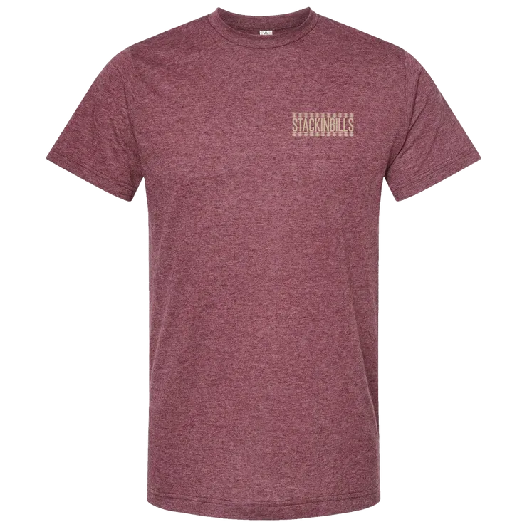 Stackin Bills Butte Tee Shirt - Maroon