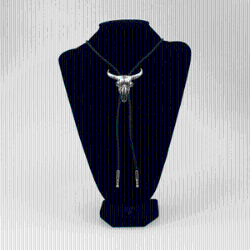 M&F Silver Steer Bolo Tie